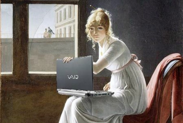 Young Woman at Computer