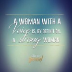 A woman with a voice…