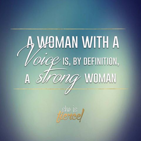 A woman with a voice...